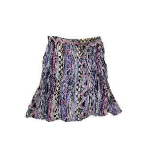 Judy Knapp Colorful Rayon Boho Skirt Womens Medium Lightweight Art Teacher Style